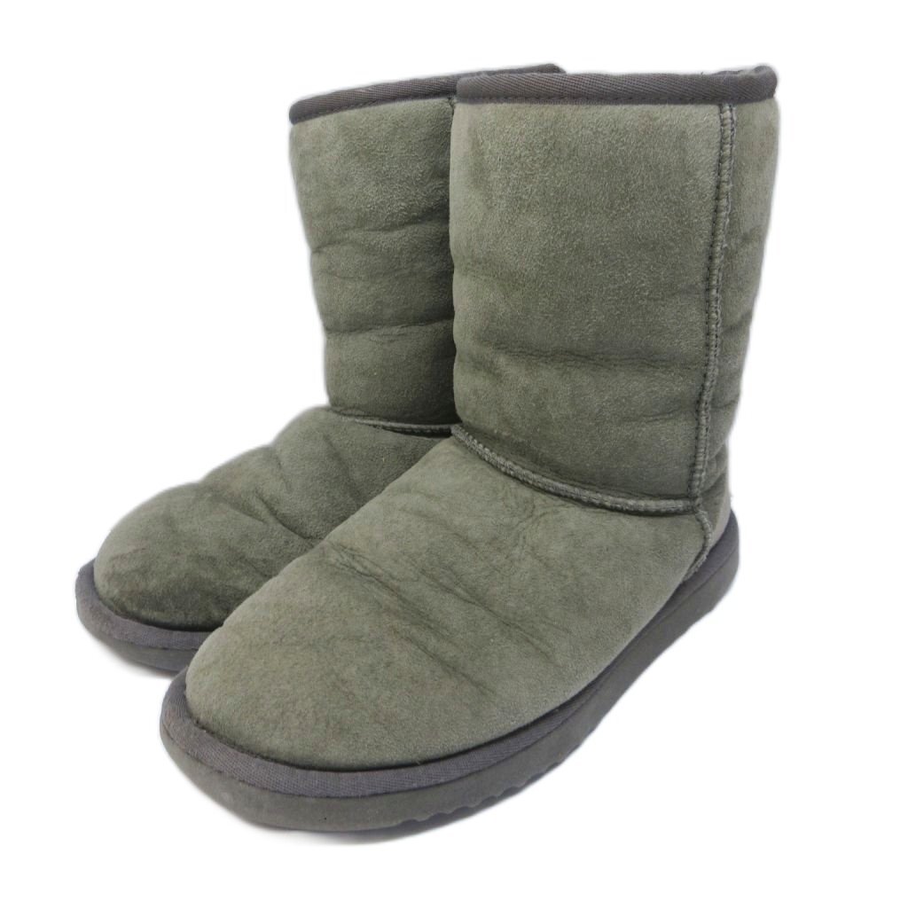アグ オーストラリア UGG australia 5825 クラシック ショート ブーツ ムートンブーツ US8 約25cm 灰 グレー 系 1116 レディース拍卖