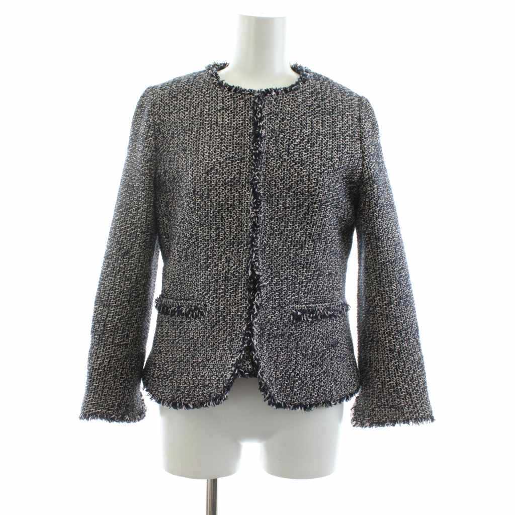 セオリー CARMEL AUGITE FEMININE SLIM JKT アンサンブル ツイードジャケット ノースリーブカットソー カットオフ 2拍卖