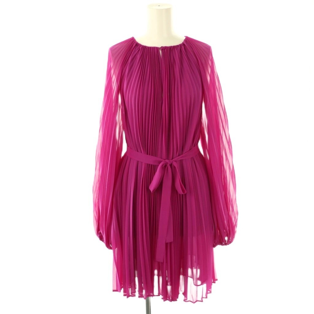 ダイアンフォンファステンバーグ DIANE von FURSTENBERG プリーツシースルーチュニック 2 ピンクパープル /ES ■OS レディース拍卖