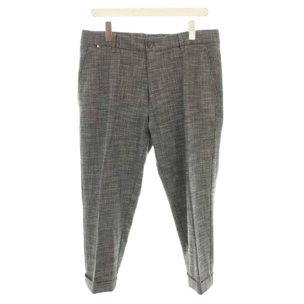 ヒューゴボス HUGO BOSS ケーン KANE テーパードパンツ ジップフライ 千鳥格子柄 IT48 黒 ブラック /YT メンズ拍卖