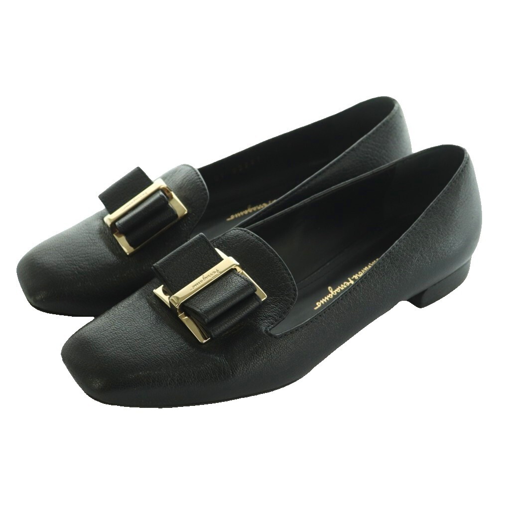 サルヴァトーレフェラガモ Salvatore Ferragamo ZANETA ザネタ パンプス 6 黒 ブラック /SS ■OS レディース拍卖