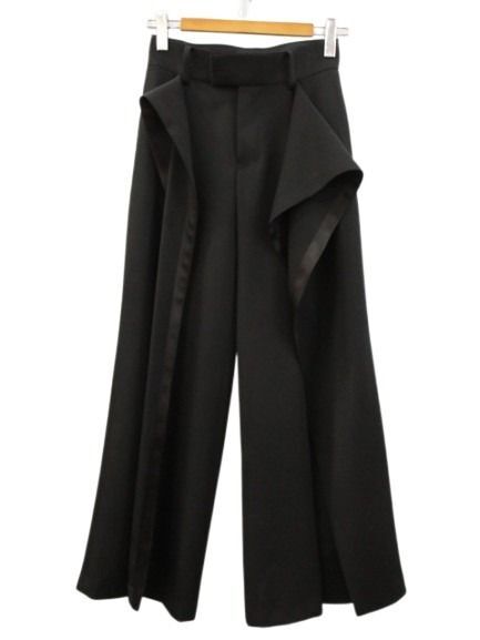 アンダーカバー UNDERCOVER アシンメトリー 変形 パンツ 1 ウール 黒 ブラック ボトムス レディース拍卖