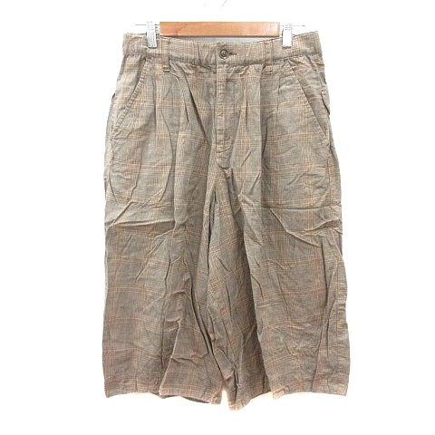 フラボア FRAPBOIS half ガウチョパンツ グレンチェック 0 XS ベージュ /MN レディース拍卖