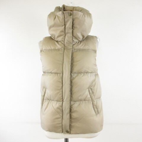 スピック&スパン Spick&Span ダウンベスト ジップアップ ベージュ *T901 レディース拍卖