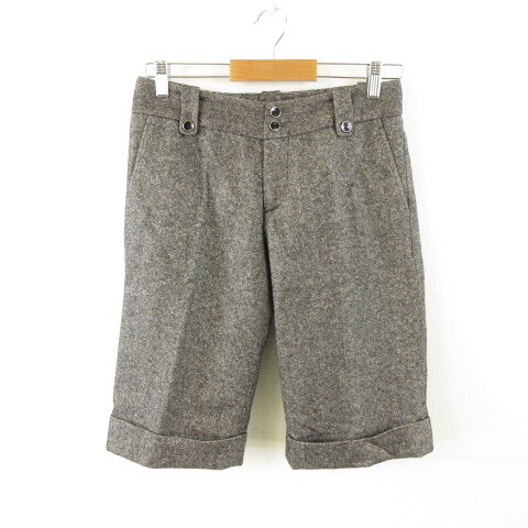 イネド INED ハーフパンツ 焦げ茶 9 *T968 レディース拍卖