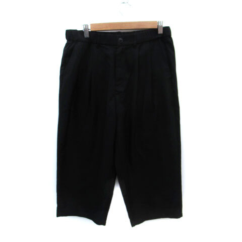 レイジブルー RAGEBLUE ワイドテーパードパンツ 七分丈 M 黒 ブラック /SM37 メンズ拍卖