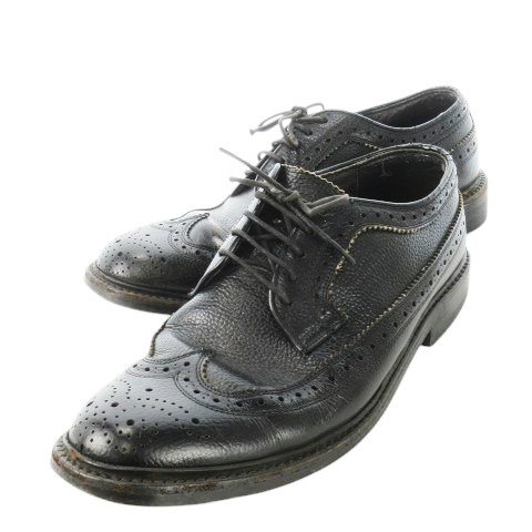 リーガル REGAL ビジネスシューズ レザー 革 ウイングチップ メダリオン 外羽根 レースアップ 8 26.0cm 黒 ブラック /CK2 ■GY18拍卖