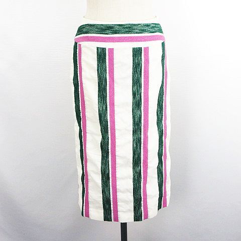 ロペ ROPE スカート ボトムス ロング丈 タイト ストライプ 38 マルチカラー ※EKM レディース拍卖