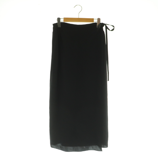 セオリー Theory 24AW Modern GGT CL Tie Wrap SK シルクスカート ロング タイト ラップ風 0 ブラック /MY ■OS レディース拍卖