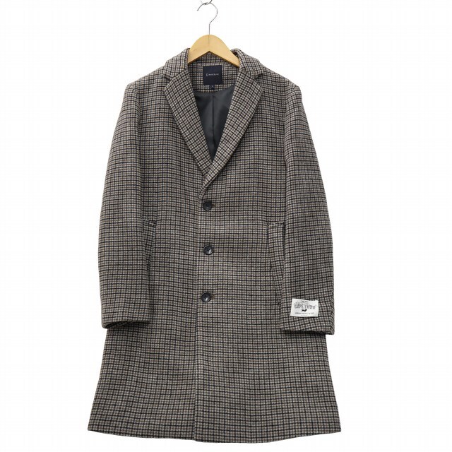 レイジブルー RAGEBLUE ノッチドラペル ボタンアップ チェック チェスターコート S マルチカラー RB030156AD メンズ拍卖