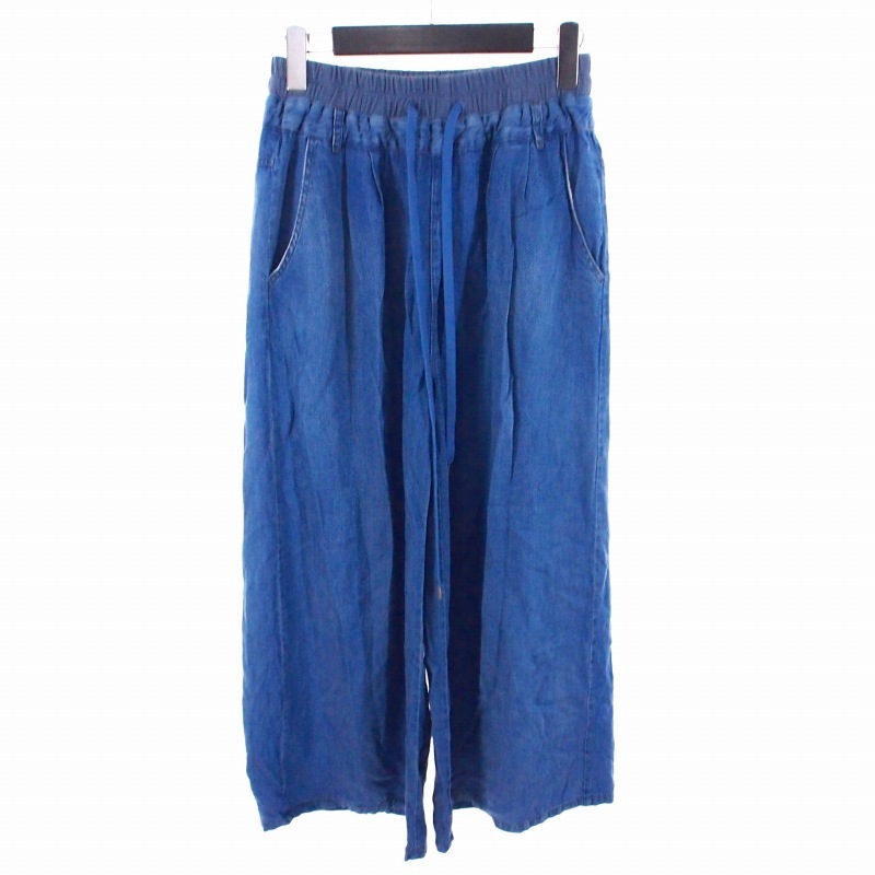 バーニーズニューヨーク BARNEYS NEW YORK ワイドパンツ スラックス F ブルー 青 2207011 レディース拍卖