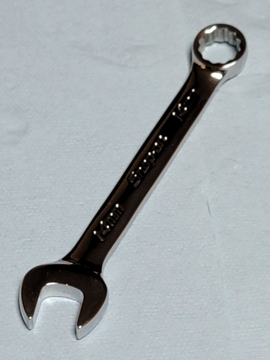 14mm コンビレンチ スナップオン OEXM14B コンビネーションレンチ 中古品 保管品 約15.2cm SNAPON SNAP-ON コンビ レンチ ギザなし拍卖