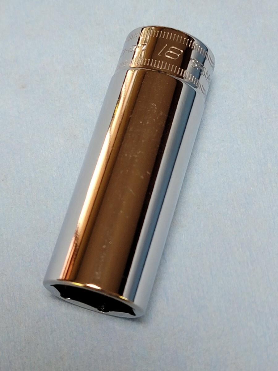 18mm 3/8 ディープ スナップオン SFSM18 (6角) 中古品 超美品 保管品 SNAPON SNAP-ON ディープソケット ソケット 送料無料拍卖