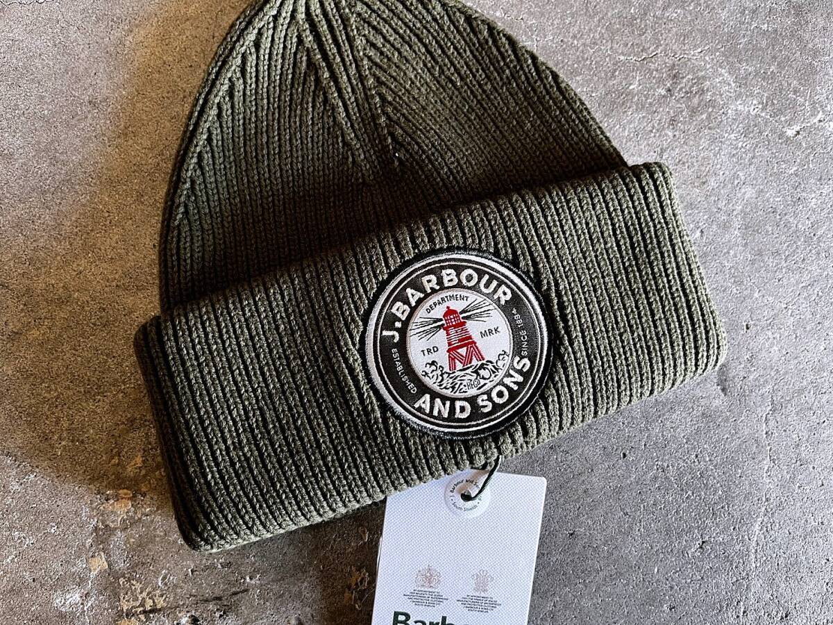 送料¥385 新品 正規品【Barbour】バブアー 男女兼用 Dunford ダンフォード コットンビーニー コトンニットキャップ Beanie オリーブ拍卖
