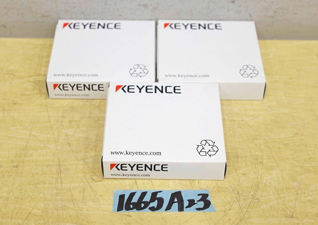 1665A23 未使用 KEYENCE キーエンス ファイバアンプ FS-V32P まとめて3個セット ケーブルタイプ 子機 PNP拍卖