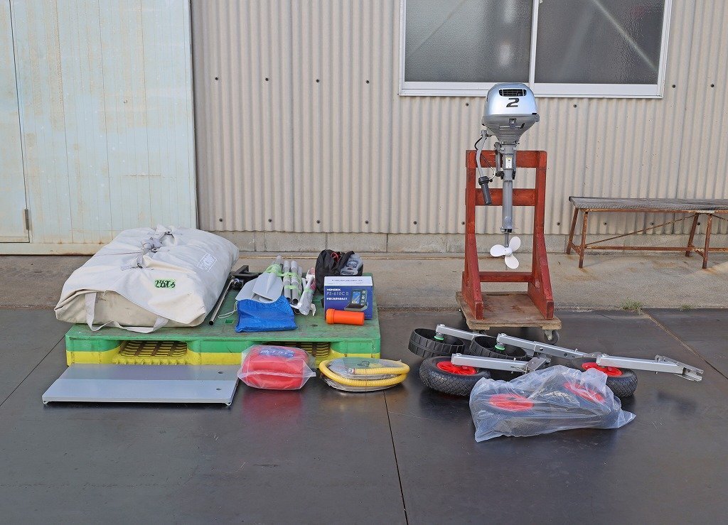 2352C25 JOYCRAFT ジョイクラフト ゴムボート JSL-290(R7年購入)/HONDA ホンダ 小型船舶用船外機 BF2DH 魚探付き 釣り レジャー拍卖