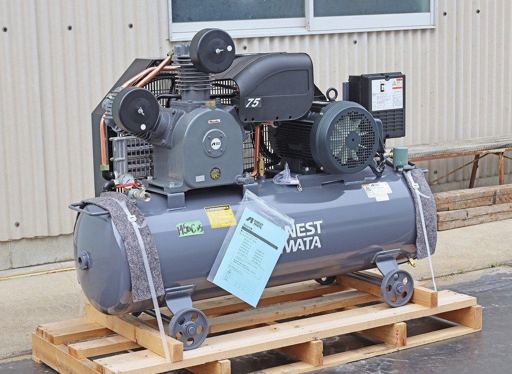 1450C25 未使用 ANEST IWATA アネスト岩田 レシプロコンプレッサー TLP75EG-10 200V 60Hz 180L タンクマウント形拍卖