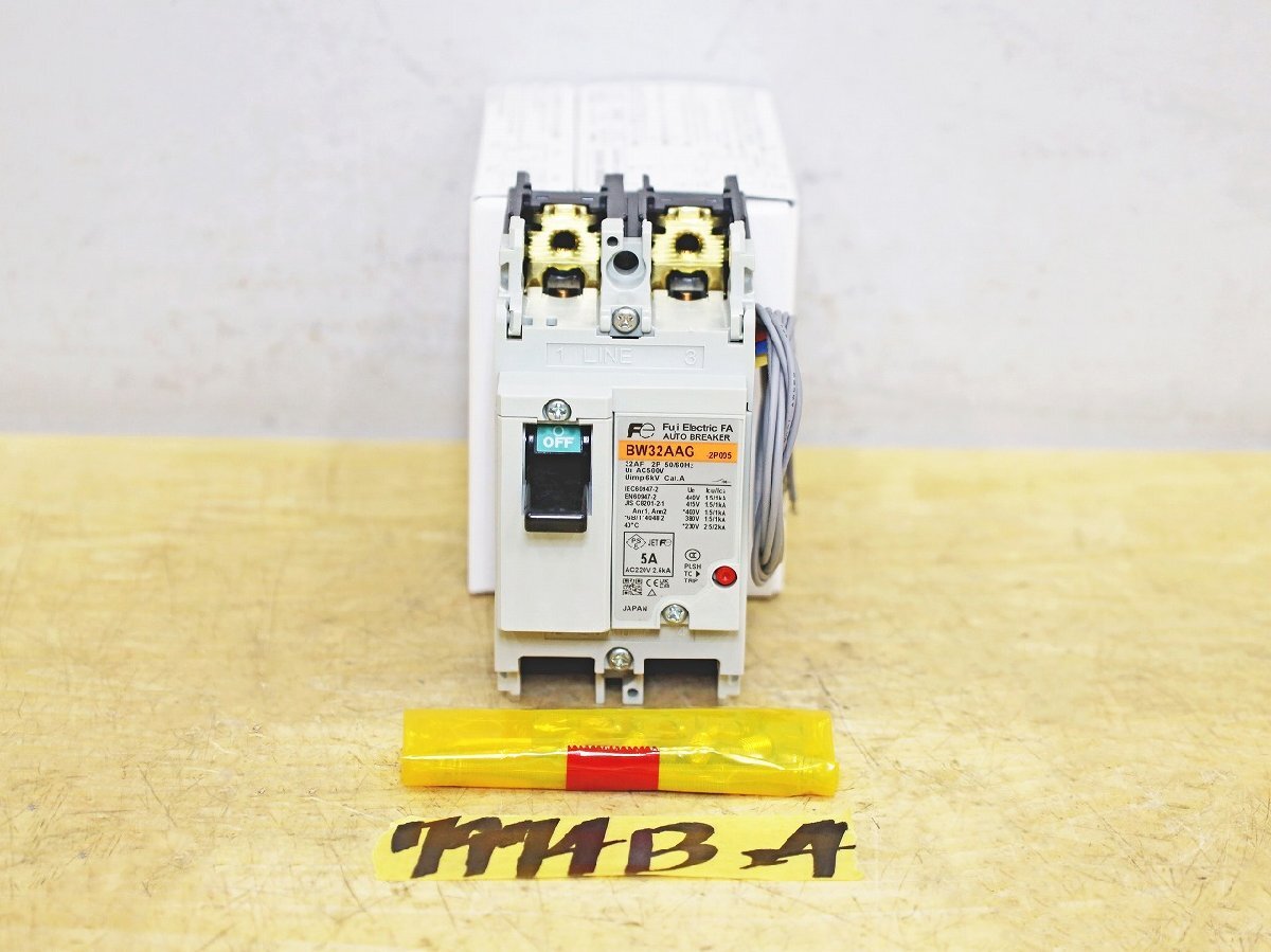 7974B24 未使用 FUJI ELECTRIC 富士電機 オートブレーカ BW32AAG-2P005 5A AC440V 一般配線用 遮断器拍卖