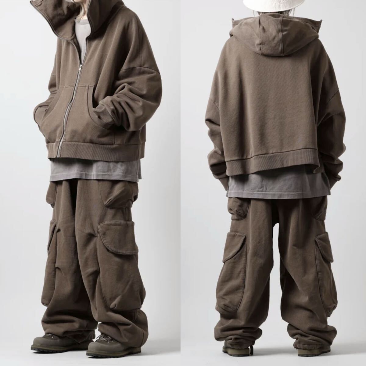 Lサイズ entire studios エンタイア スタジオ HEAVY GOCAR カーゴパンツ スウェット パンツ Brunette ブラウン 茶 25SS 新品拍卖