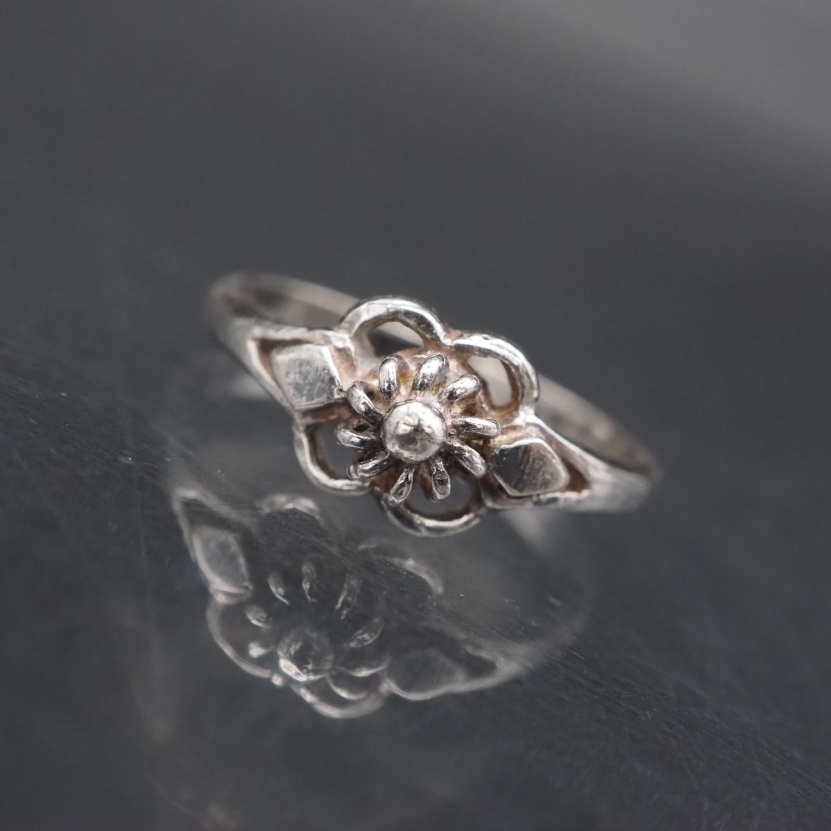 F776 ヴィンテージ 800刻印 リング デザイン シルバー 指輪 9号拍卖