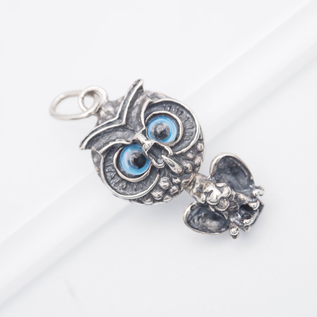 H732 ヴィンテージ ペンダント トップ 梟 フクロウ デザイン シルバー チャーム ヘッド拍卖