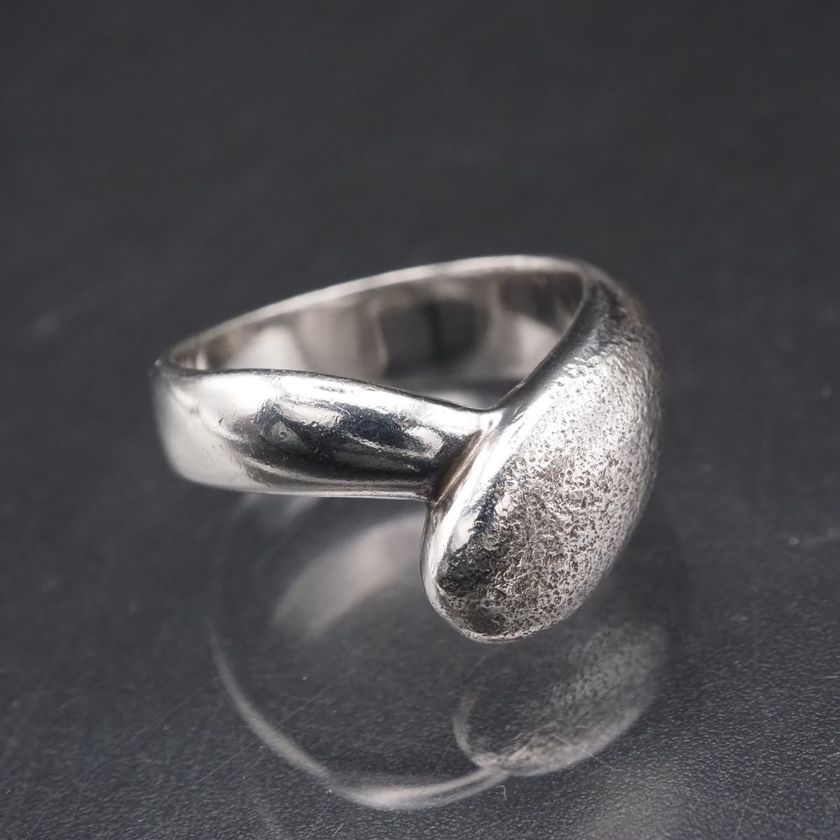 H698 ヴィンテージ SILVER刻印 リング デザイン シルバー 指輪 18-19号拍卖