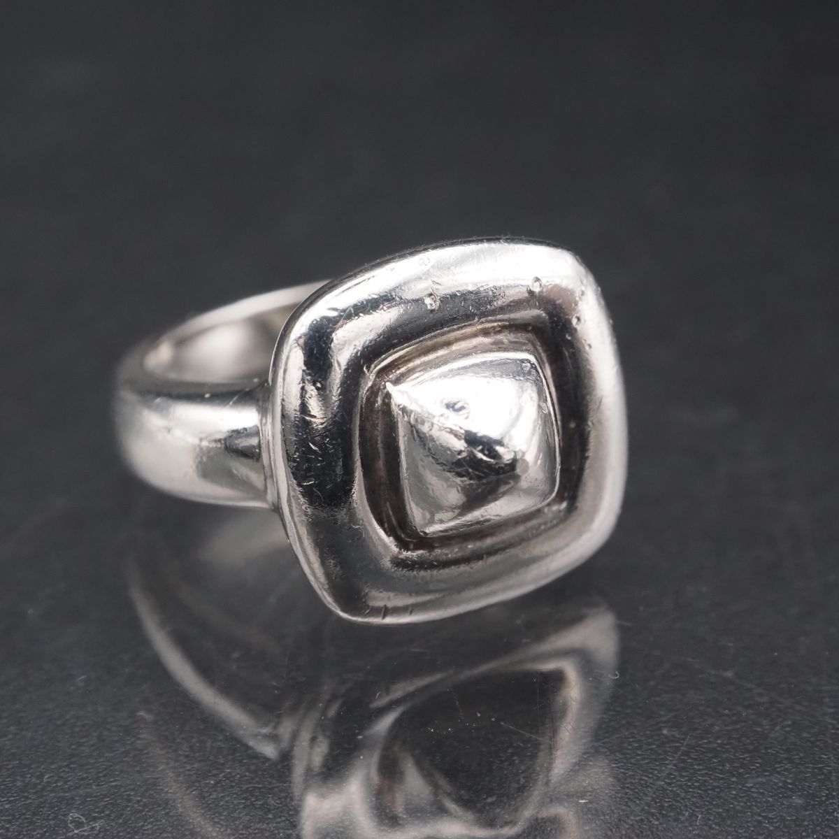 H638 ヴィンテージ SV925刻印 リング デザイン シルバー 指輪 11号拍卖