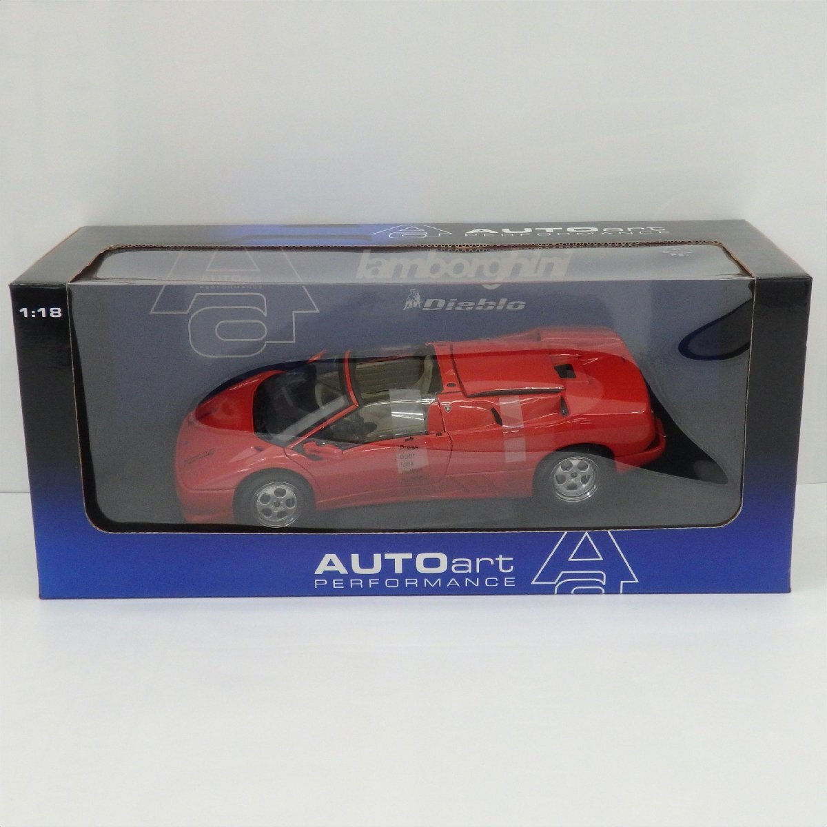 1円【美品】AUTO art オートアート/ランボルギーニ ディアブロ ロードスター 1/18 レッド/70091/77拍卖