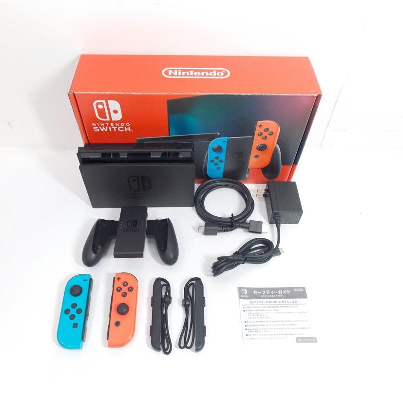 1円【ジャンク】Nintendo 任天堂/ニンテンドースイッチ 本体 ネオン/42拍卖