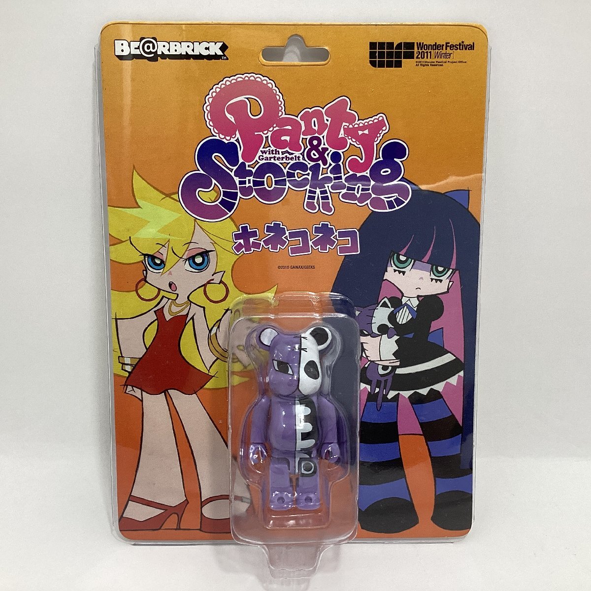 BE@RBRICK ベアブリック ホネコネコ WF2011冬 開催記念限定 全高約70mm 1000個限定 パンティ&ストッキングwithガーターベルト拍卖
