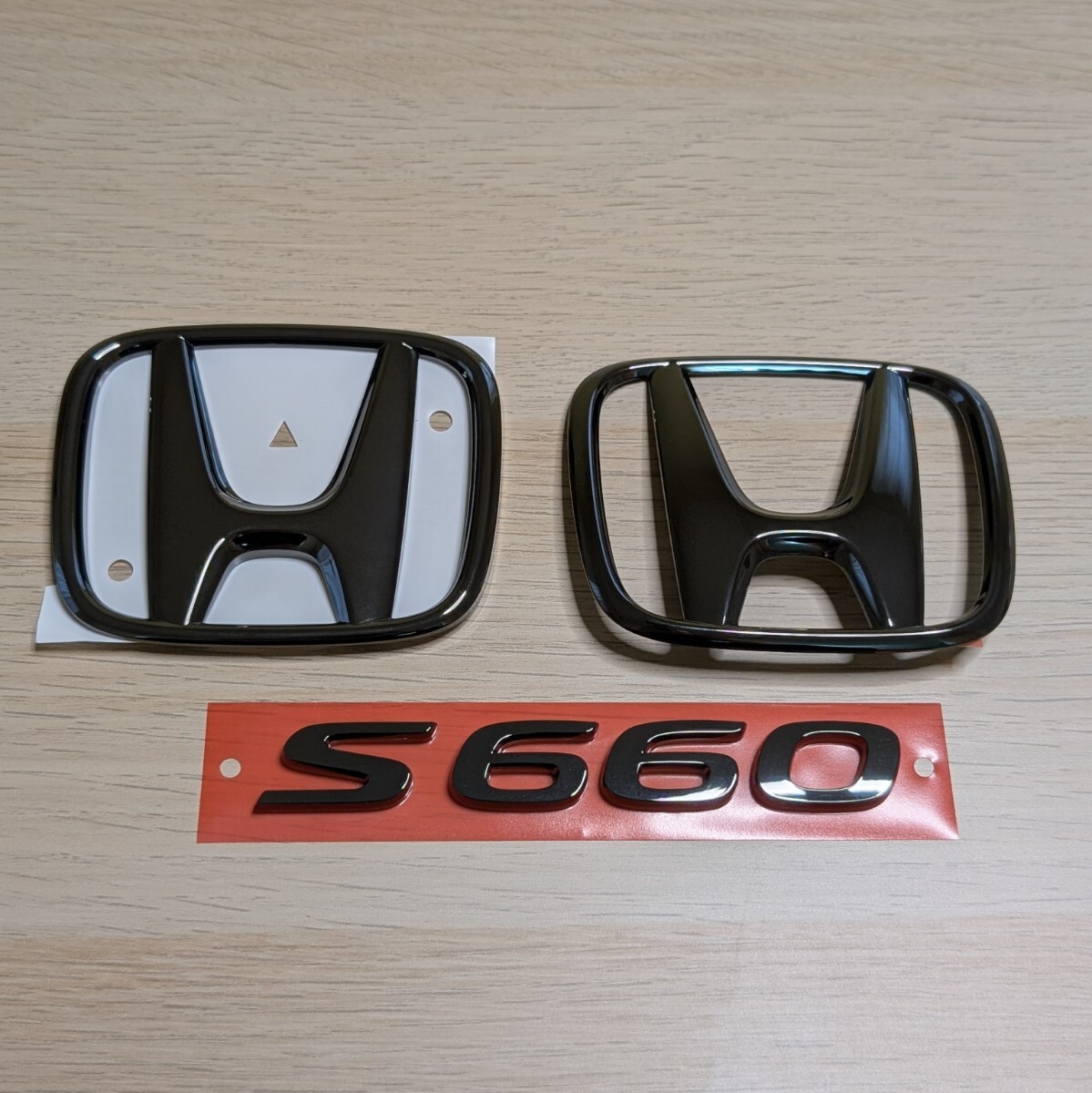 【送料無料・未使用】ホンダS660 純正 ブラックエンブレムセット(フロント/リア Hマーク)08F20-TDJ-000 Honda Access 正規品 メッキ 黒拍卖