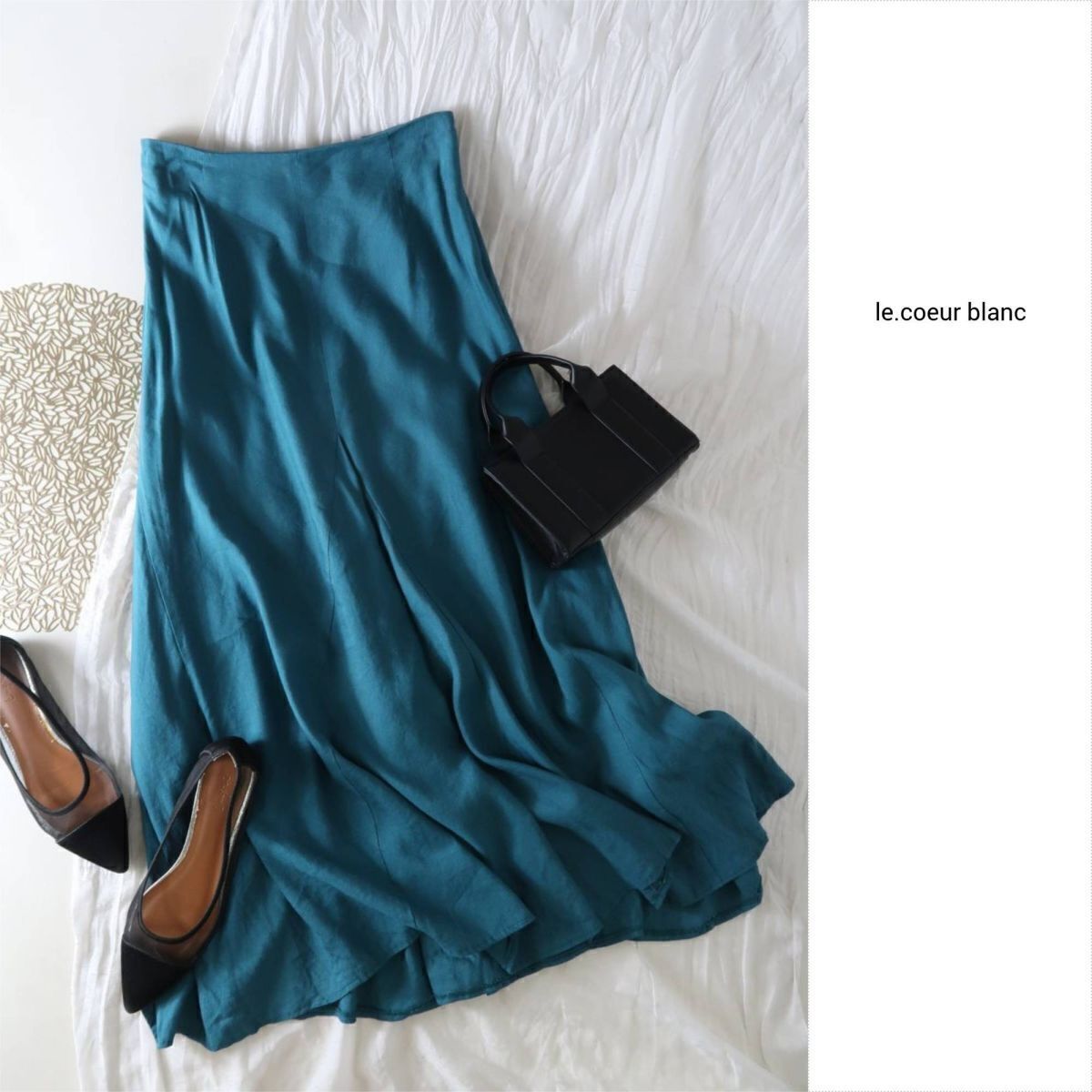 1.5万☆ルクールブラン le.coeur blanc☆麻マーメイドロングスカート 38サイズ 日本製☆A-O 4974拍卖