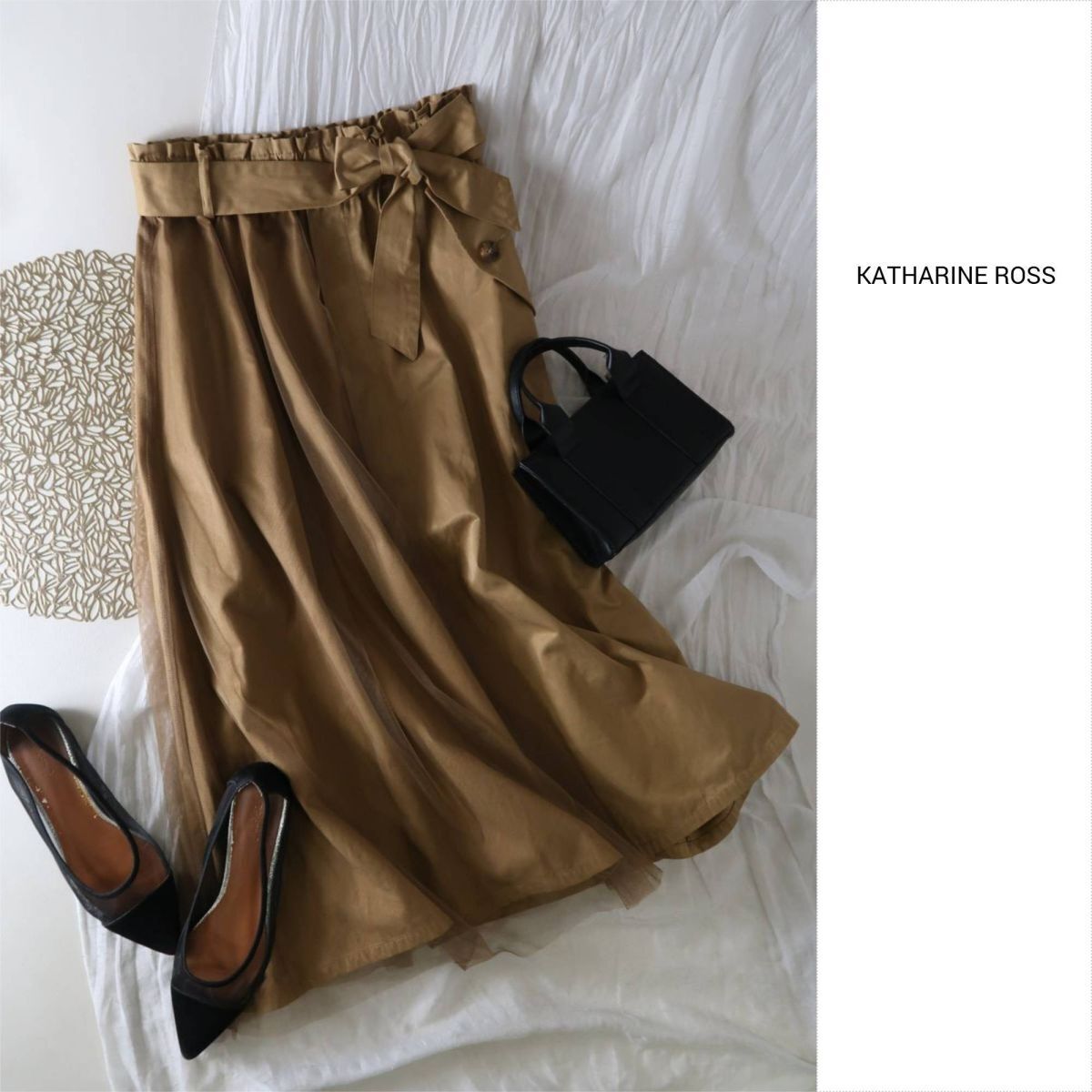 キャサリンロス KATHARINE ROSS☆洗える チュールレイヤードスカート 38サイズ☆R-O 5792拍卖