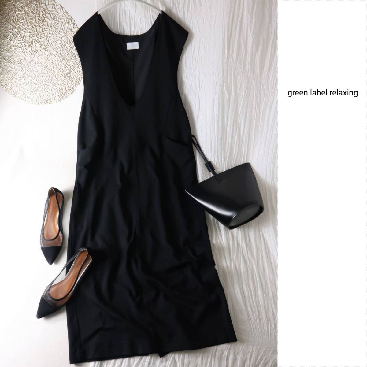 ユナイテッドアローズ/green label relaxing☆洗える オルマイアムンゼン ジャンパースカート Fサイズ☆E-M 5896拍卖