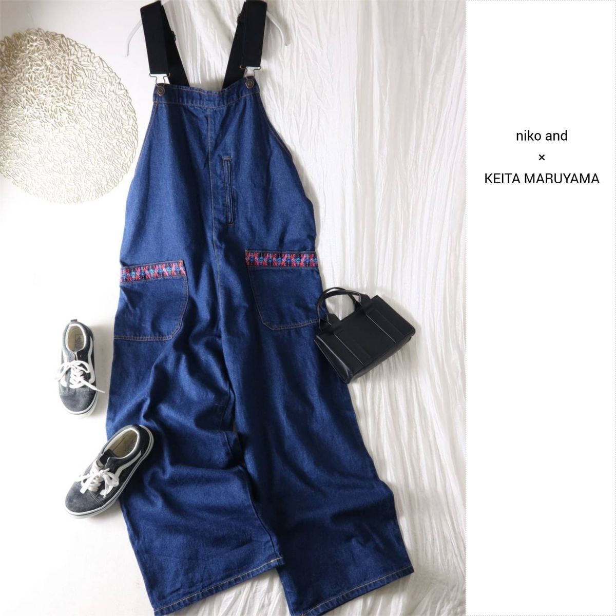 ニコアンド niko and【KEITA MARUYAMA】☆洗える ワークサロペット Lサイズ☆R-O 5895拍卖
