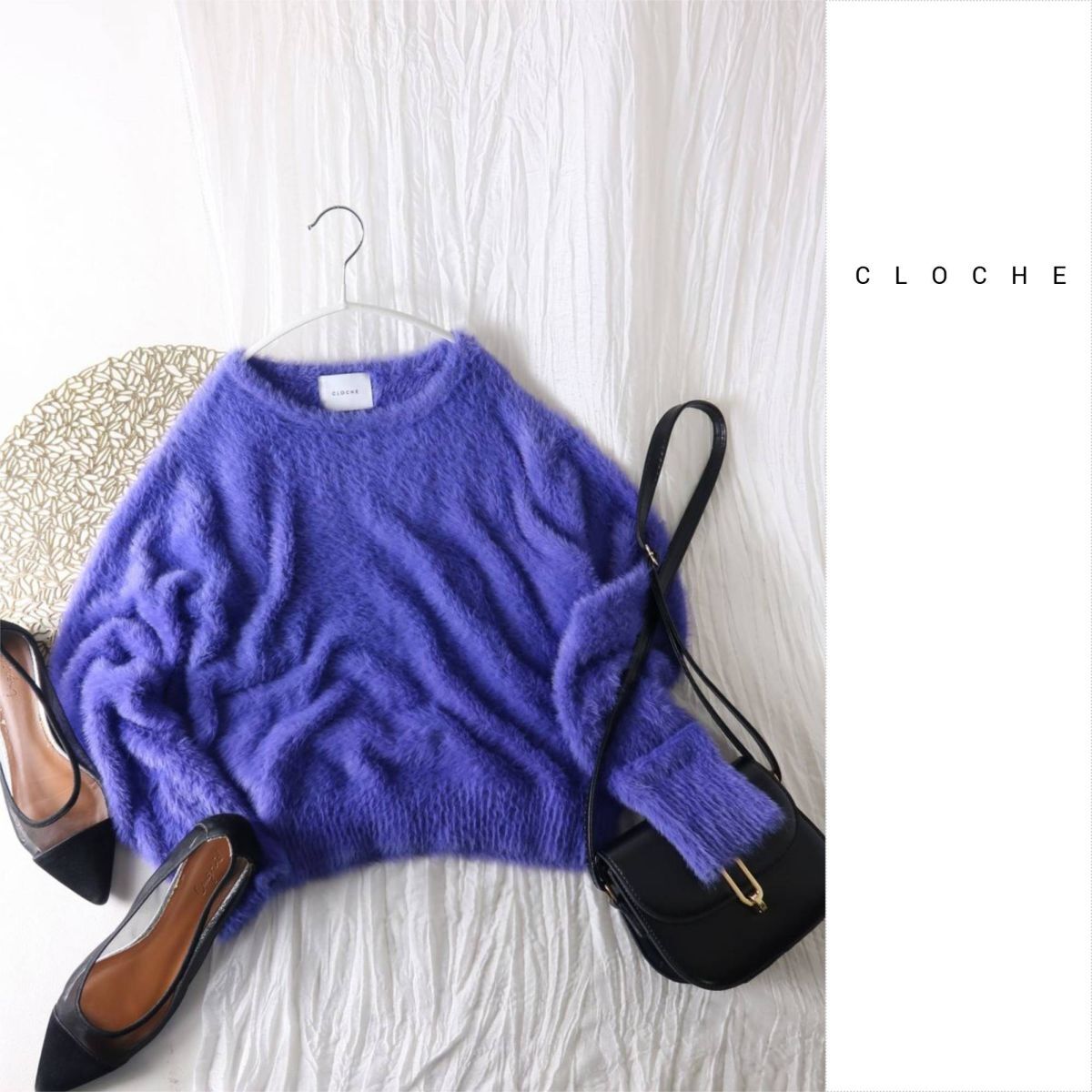 超美品☆クロシェ CLOCHE☆シャギーヤーンニット 2サイズ☆A-O 5907拍卖