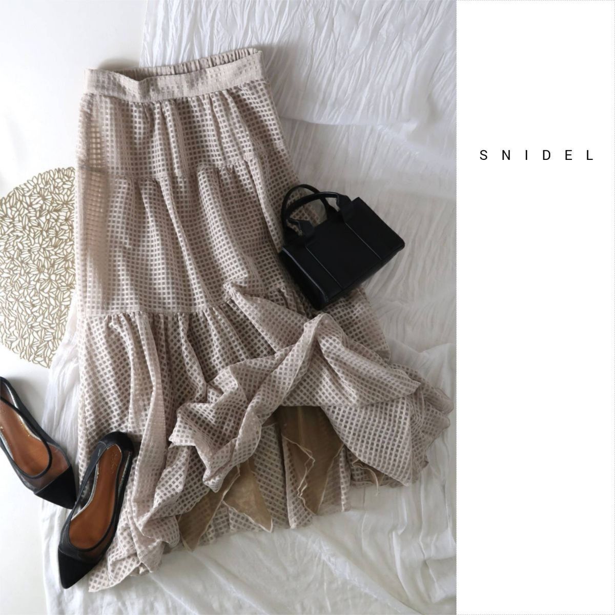 1.6万☆スナイデル snidel☆チェックシアースカート Fサイズ☆M-B 5405拍卖