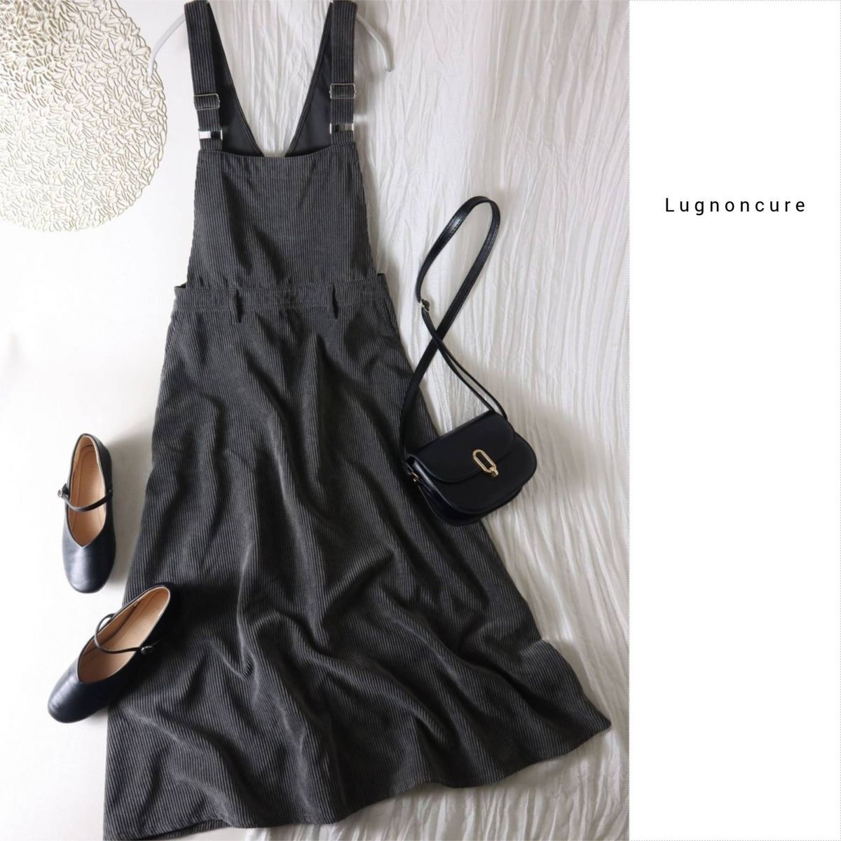 テチチ/Lugnoncure☆洗える コーデュロイジャンパースカート Fサイズ☆R-O 5918拍卖