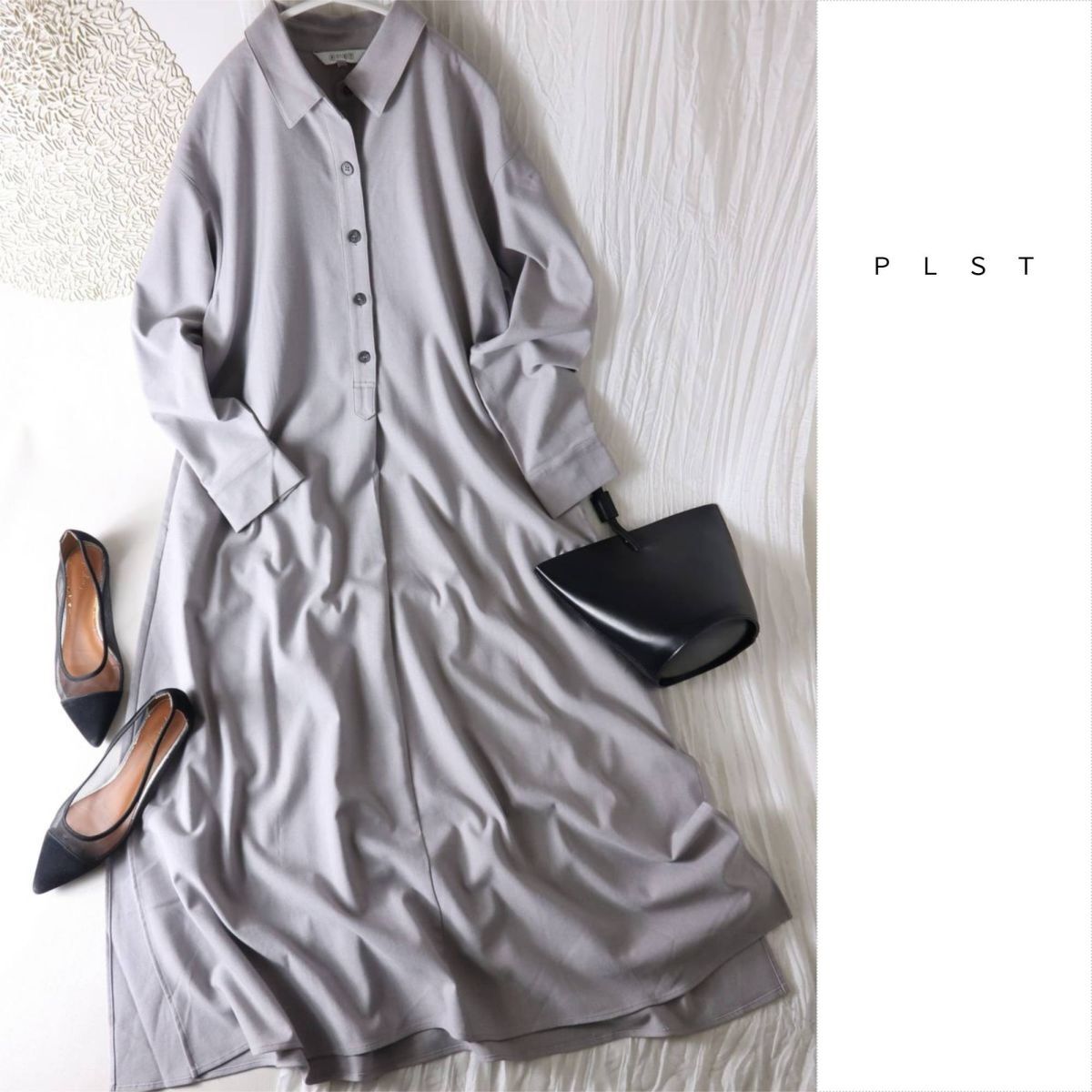 1.1万☆超美品☆プラステ PLST☆洗える【蛯原友里さん着用】シャツワンピース Mサイズ☆A-O 5917拍卖