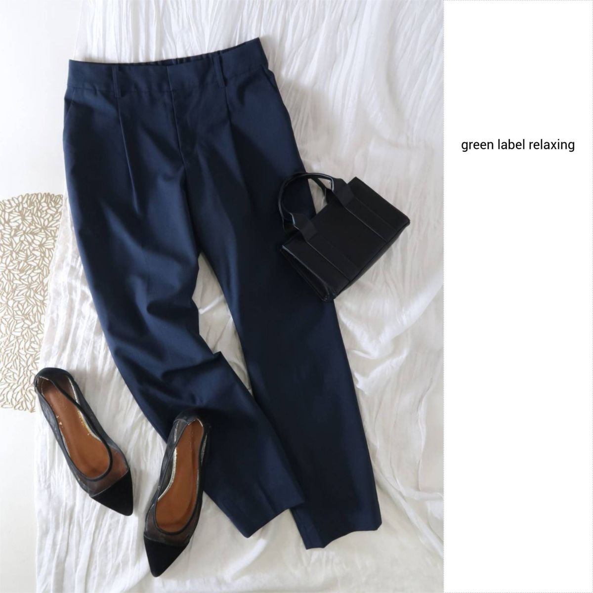 1.1万☆ユナイテッドアローズ/green label relaxing☆カチリラテーパードパンツ -ウォッシャブル・ストレッチ・防シワ- 38サイズ☆R-O 5921拍卖