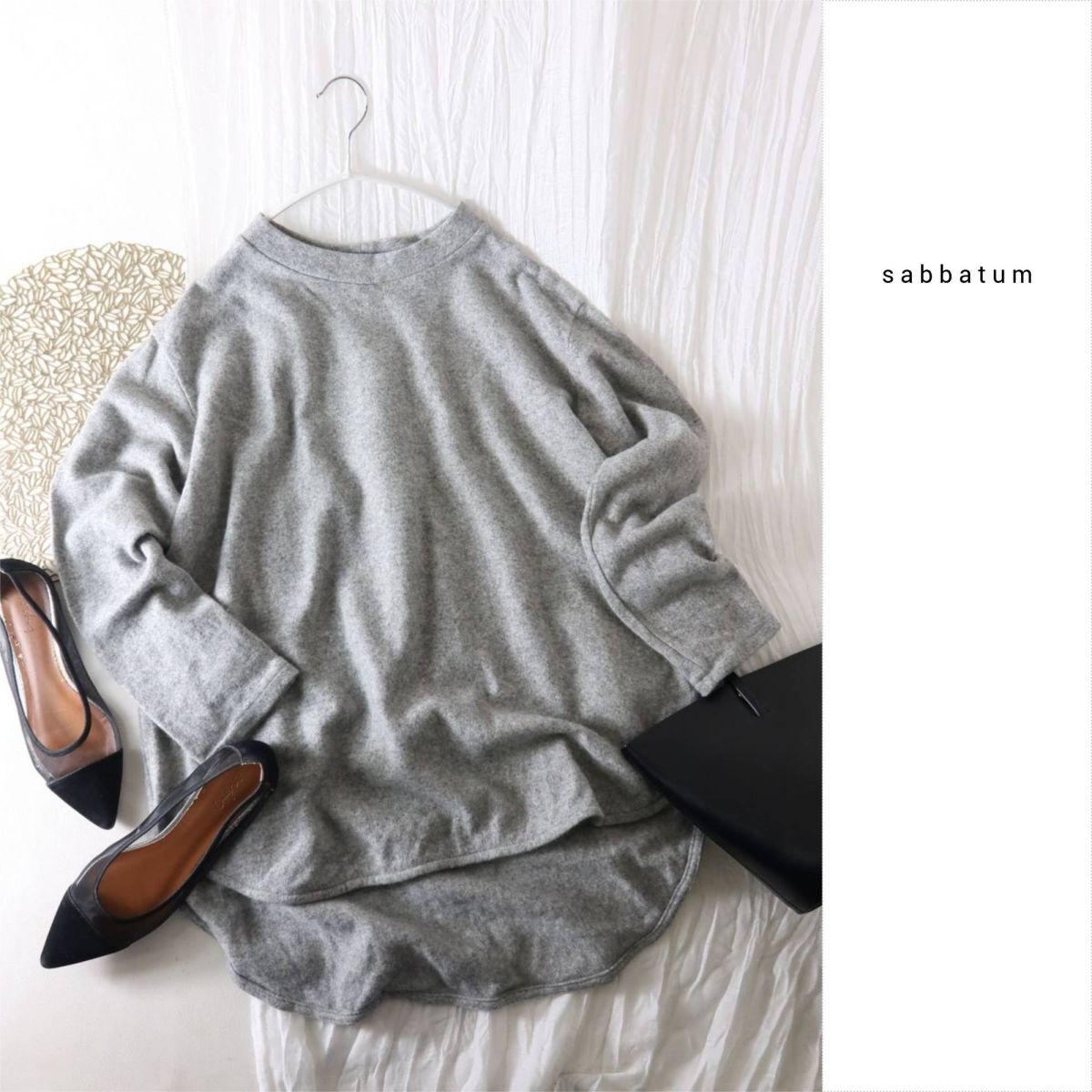 1.4万☆サバタム sabbatum☆エアリー圧縮天竺ラウンドヘムプルオーバー 日本製☆A-O 5930拍卖