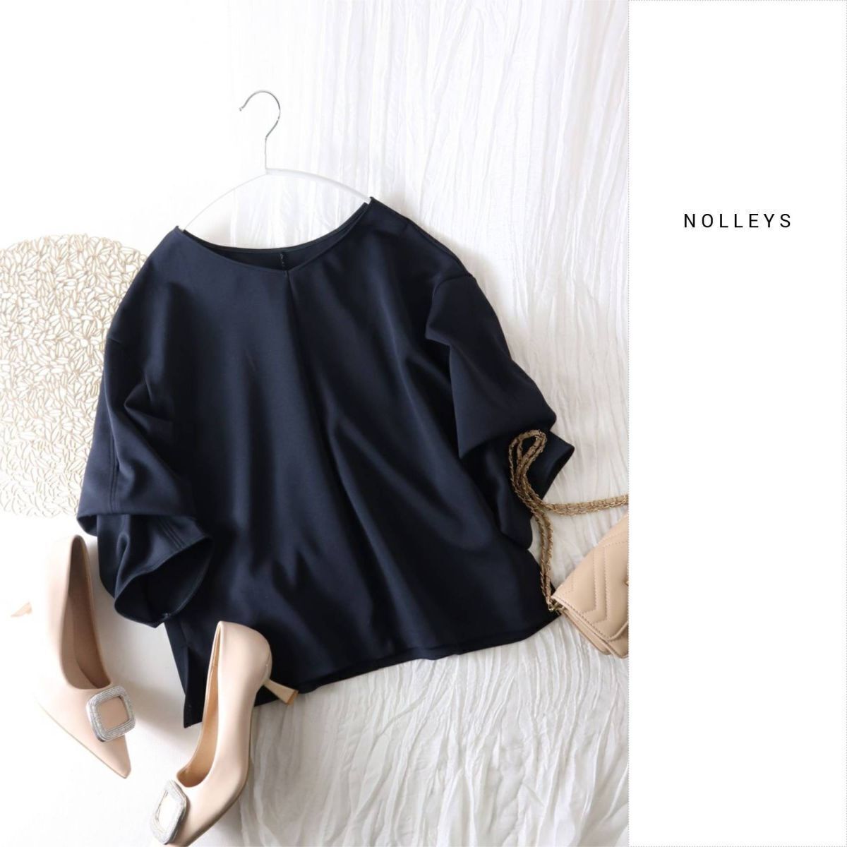 1.2万☆2022AW☆ノーリーズ NOLLEYS☆洗える ダンボール2WAYプルオーバーカットソー 38サイズ 日本製☆M-B 5470拍卖