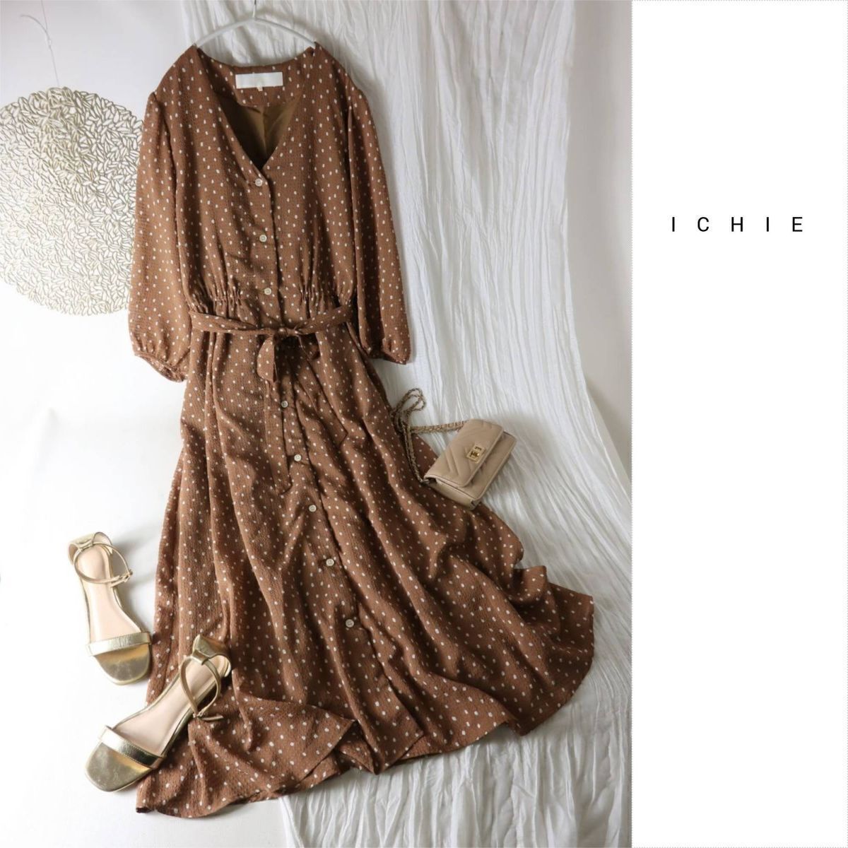 ストロベリーフィールズ/イチエ ICHIE☆ランダムドットワンピース 日本製☆A-O 4936拍卖