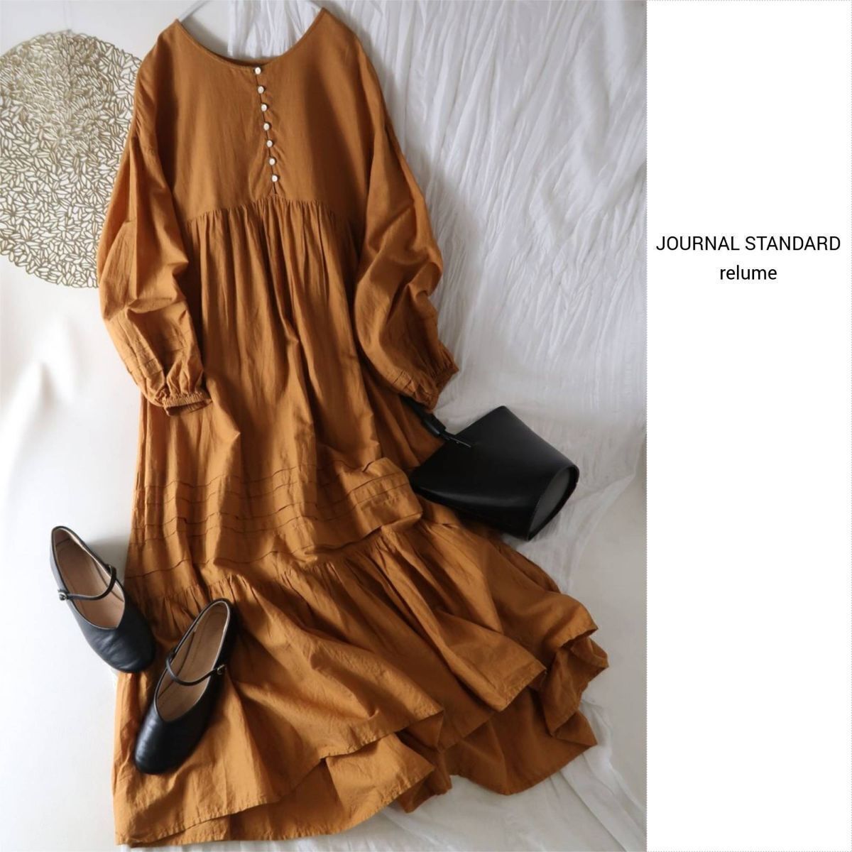 2022年☆ジャーナルスタンダード JOURNAL STANDARD☆インド製☆コットンボイルクリンクルヘムタック2wayワンピース Fサイズ☆M-B 5062拍卖