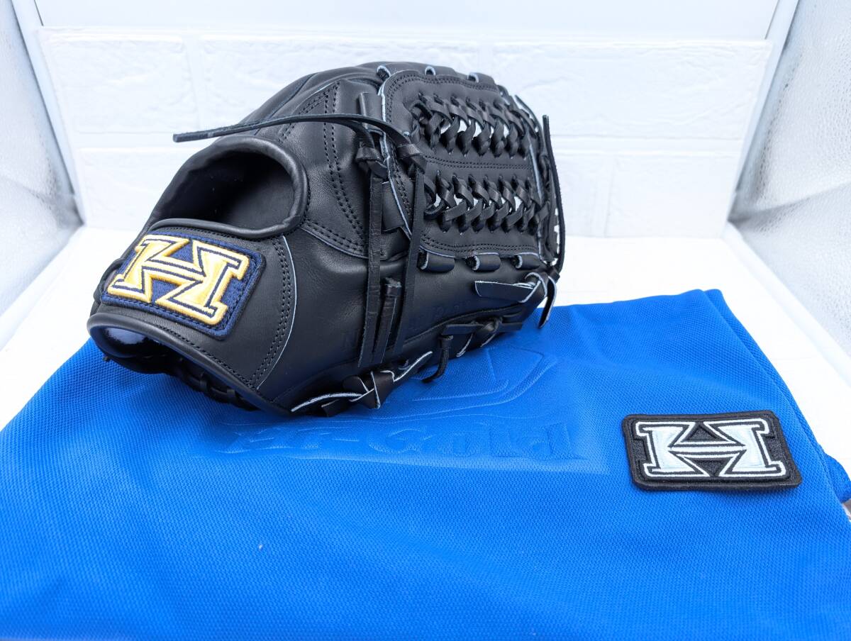 1000円~★未使用 長期保管品 Hi-Gold ハイゴールド NATURAL FLEX 内野手用 グローブ★野球 ブラック 黒 保存袋付き拍卖