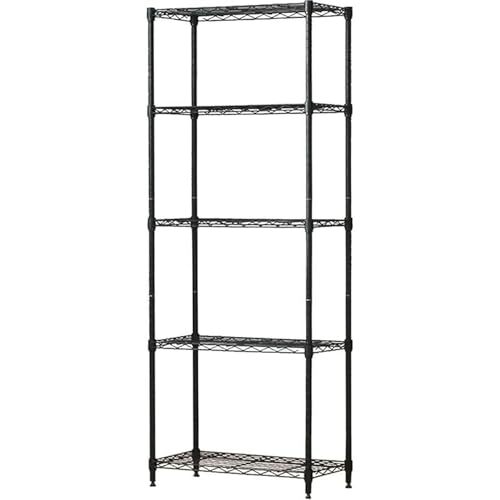 ブラック 本体 幅59.5cm ドウシシャ ルミナス互換 5段 幅60 スリムスチールラック 棚 収納 黒 ブラック 全体耐荷重3拍卖