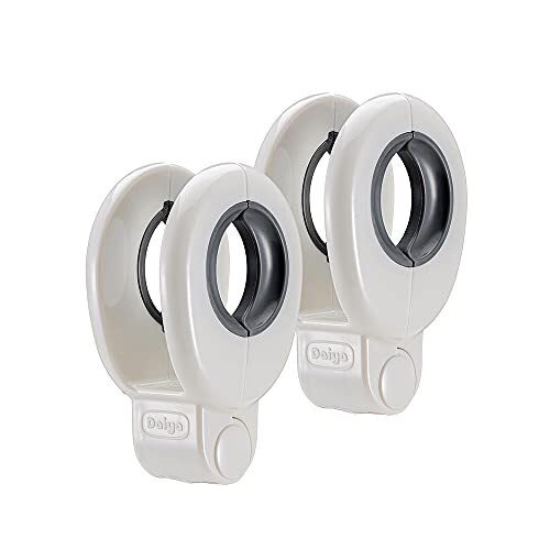 ホワイト&グレー 上下左右から止める ダイヤ (Daiya) フランドリー FLaundry 物干し しっかり竿ストッパーW 強風拍卖