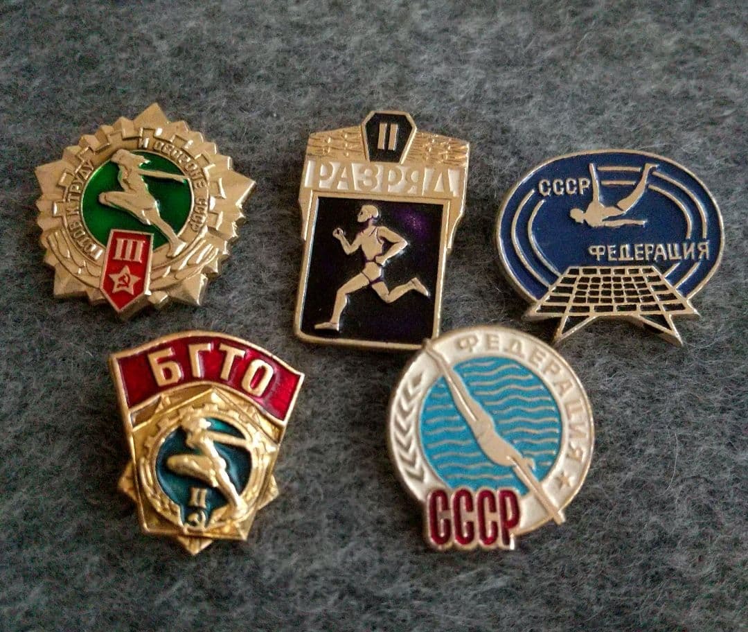 旧ソ連軍 ソビエト バッチ 5個セット 拍卖