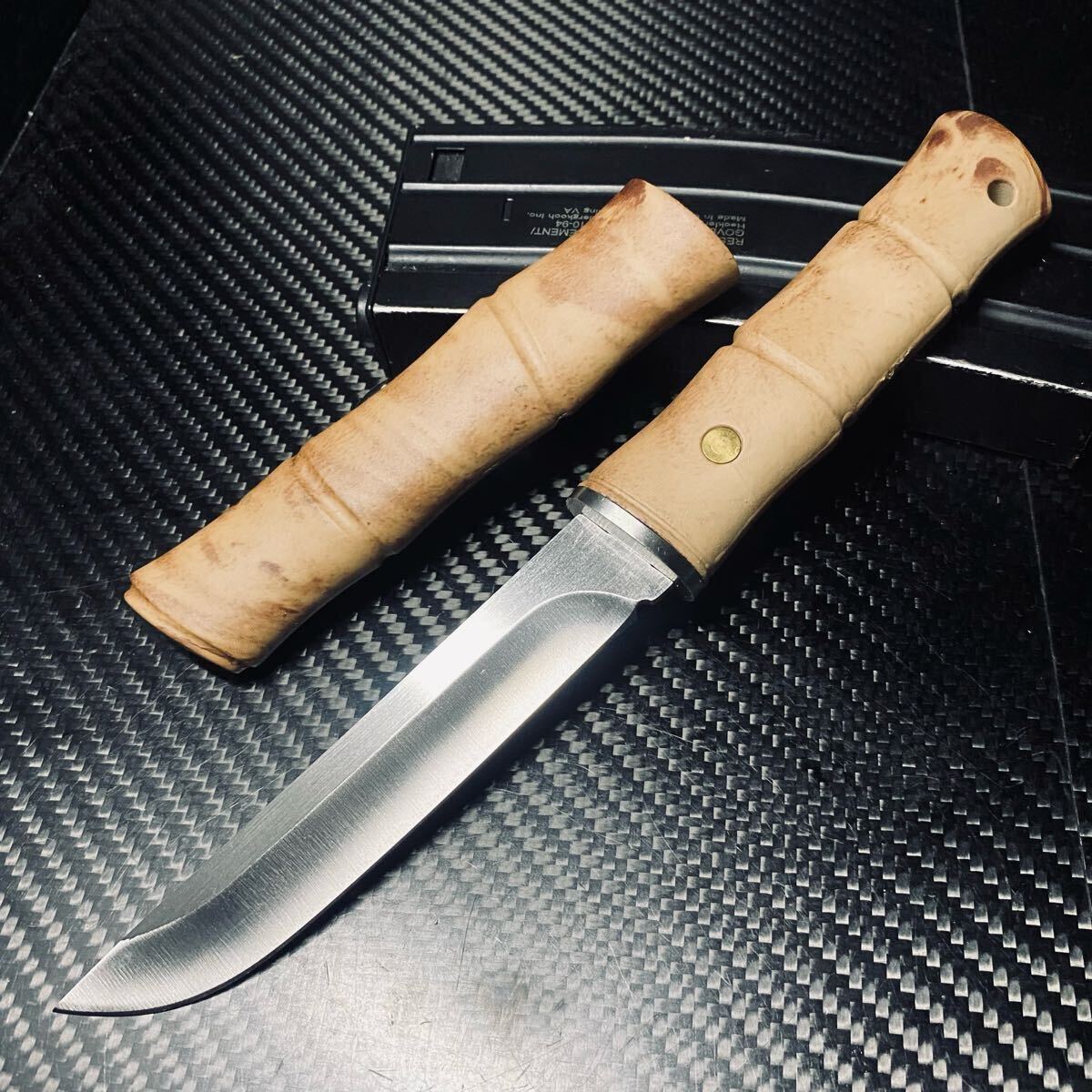 【日本在庫あり 翌日発送 】新品 高品質 和風短刀 サバイバルナイフ 重量感122g 鋼製 薪割り アウトドア ハイキング シース付 拍卖