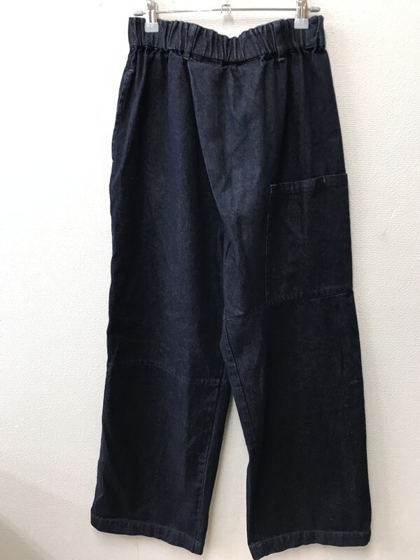 4493 レディース【 sisam オーガニック100% デニムワイドパンツ 】 サイズ:表記なし 色:ネイビー拍卖